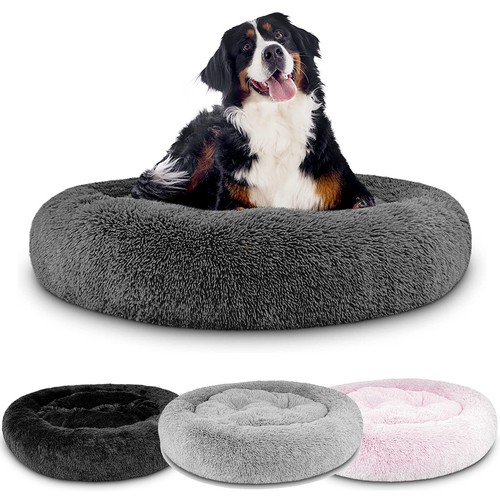 Donut dog bed soft large - donut, plush