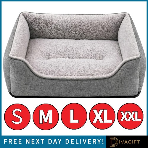 Grey pet dog bed - bed, beds