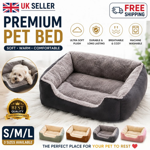 Dog bed soft large plush - bed, cat