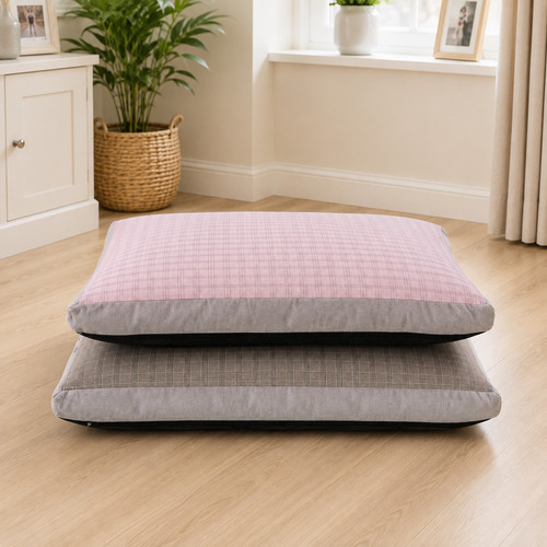 Hometex premium check dog bed - premium,