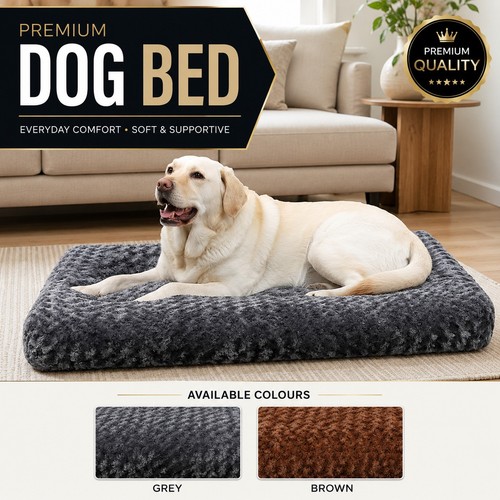 Large dog bed plush pet - large,