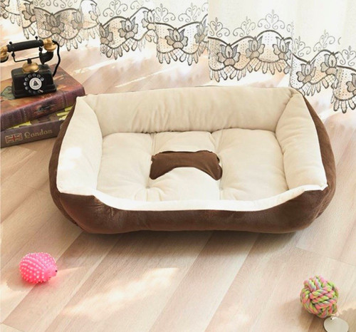Large warm plush dog bed - large,