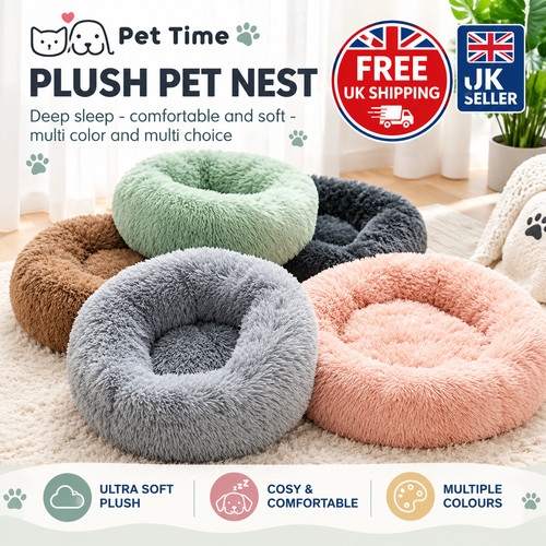 Warm pet calming beds comfy - uk,