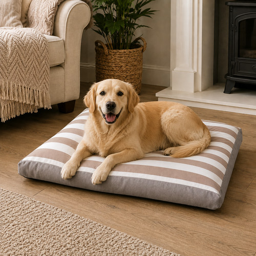 Premium brown cream stripe - premium,