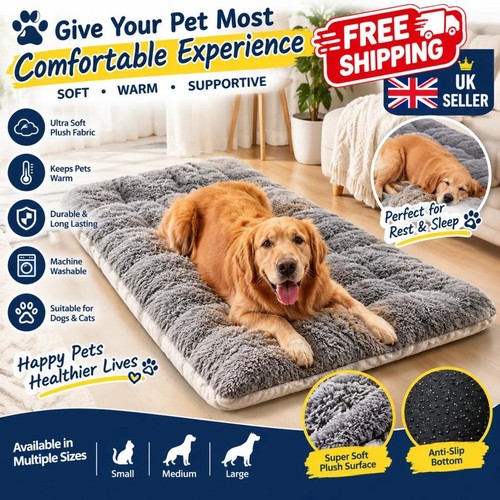 Large dog bed soft washable - large,