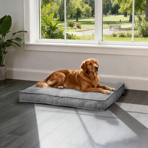 Large dog bed washable - dog, linen